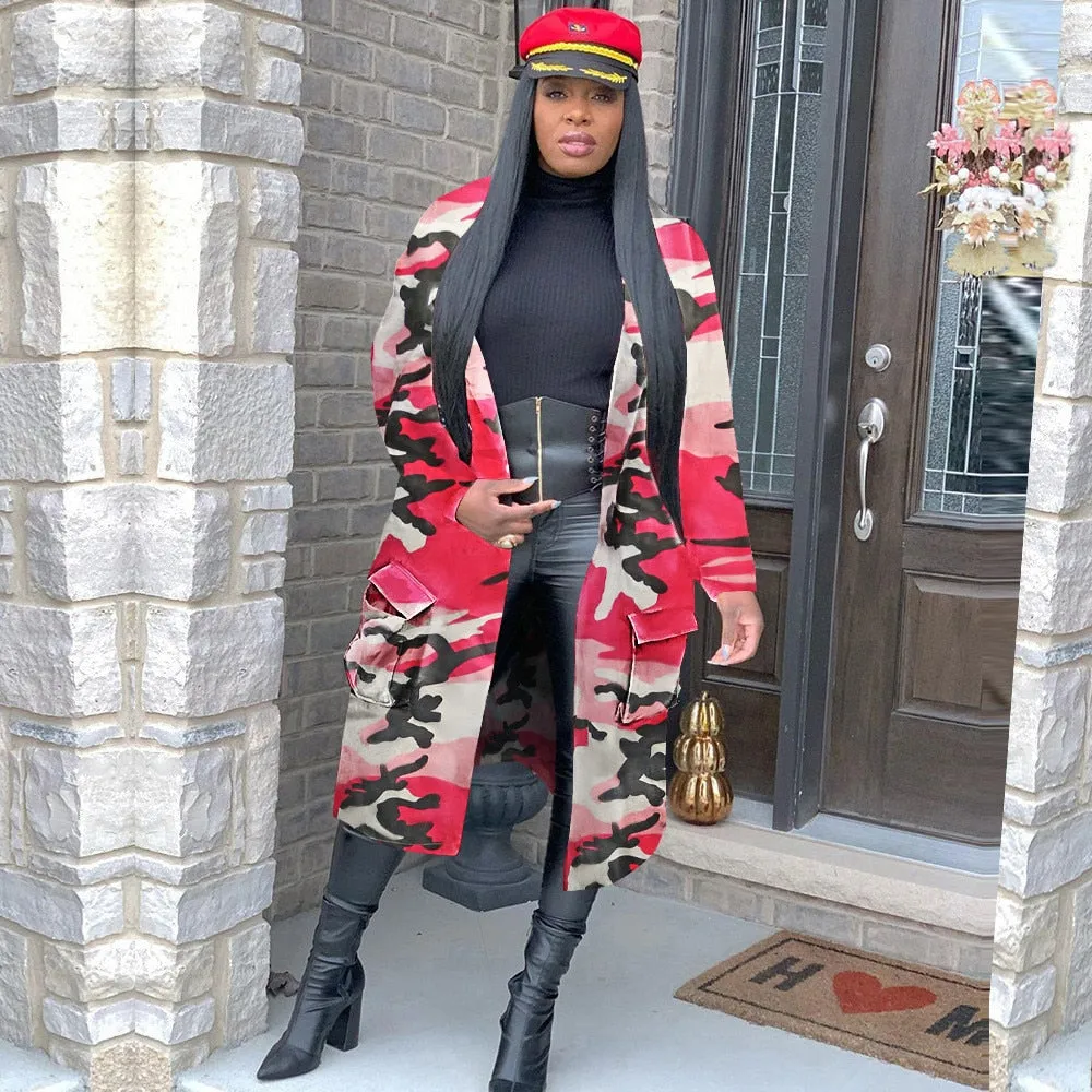 Camouflage Camo Jacket Coat Women