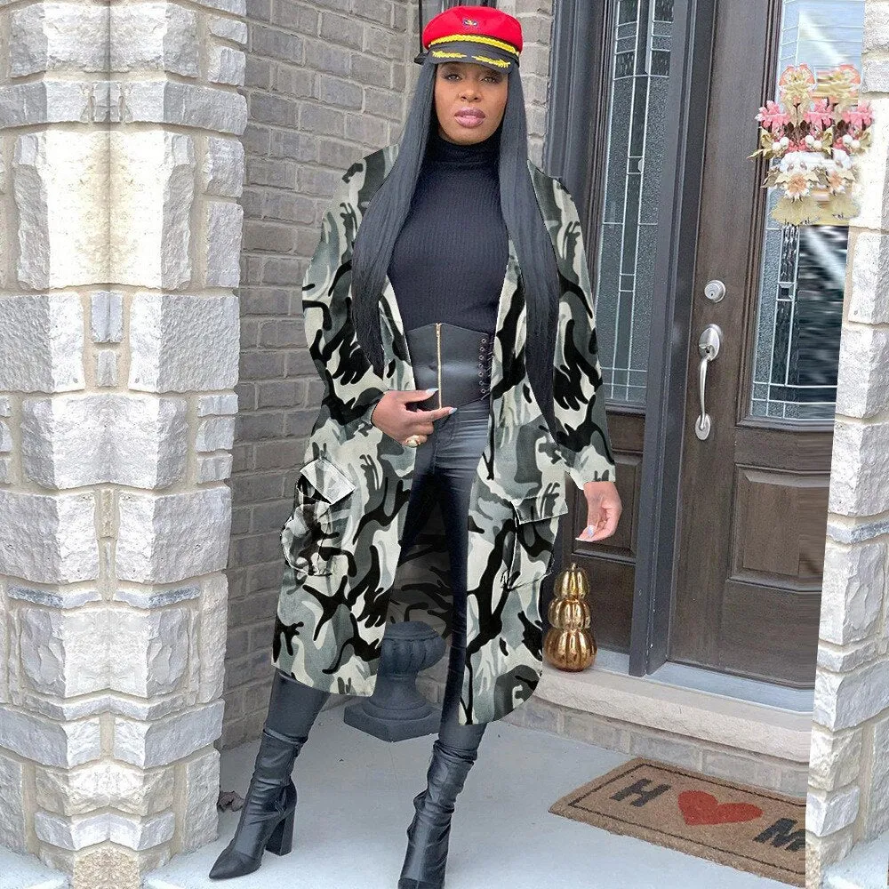 Camouflage Camo Jacket Coat Women