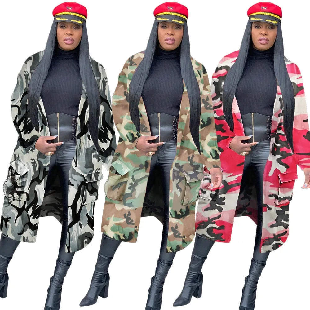 Camouflage Camo Jacket Coat Women
