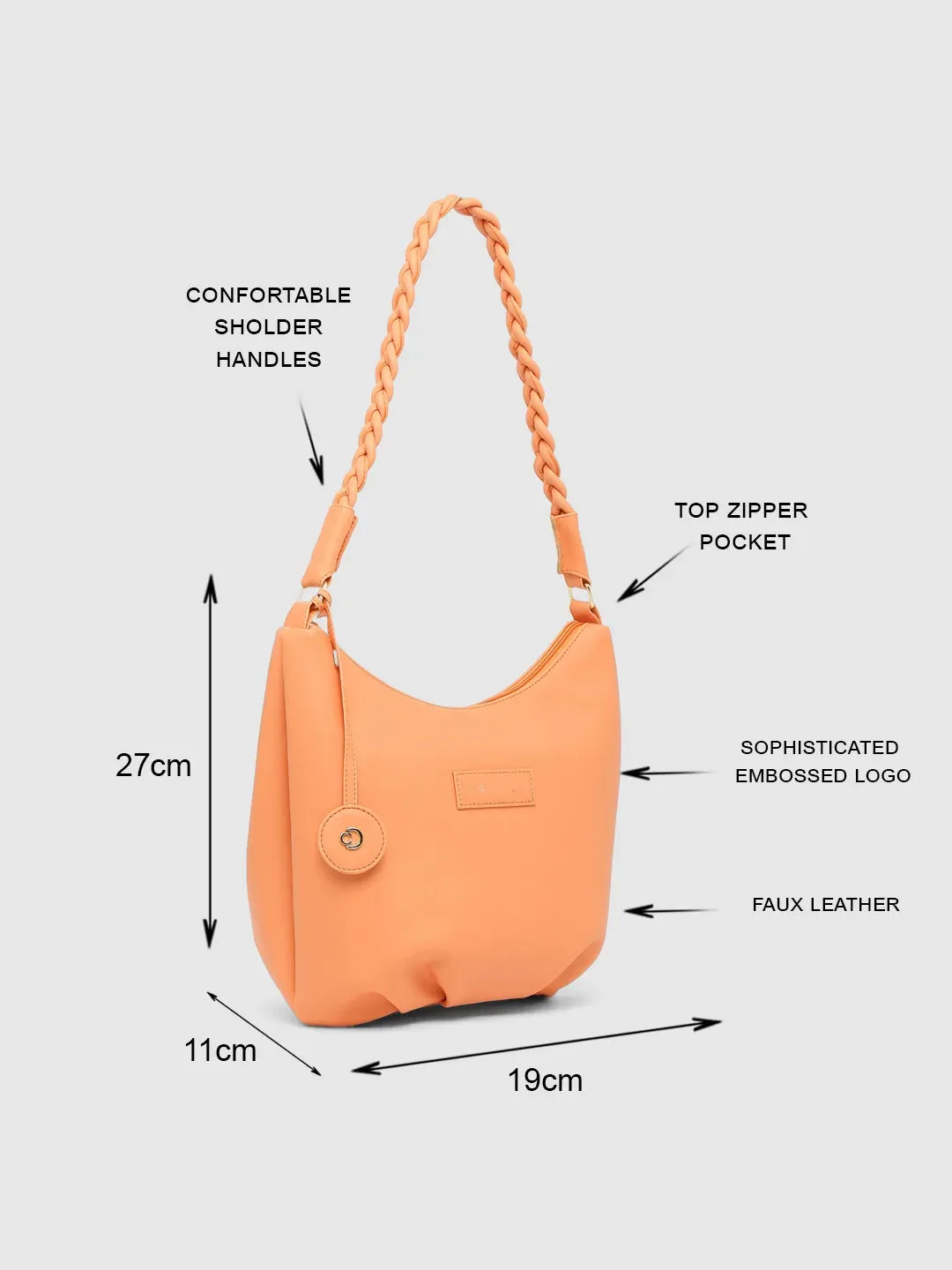 Caprese Margate Hobo Small Coral