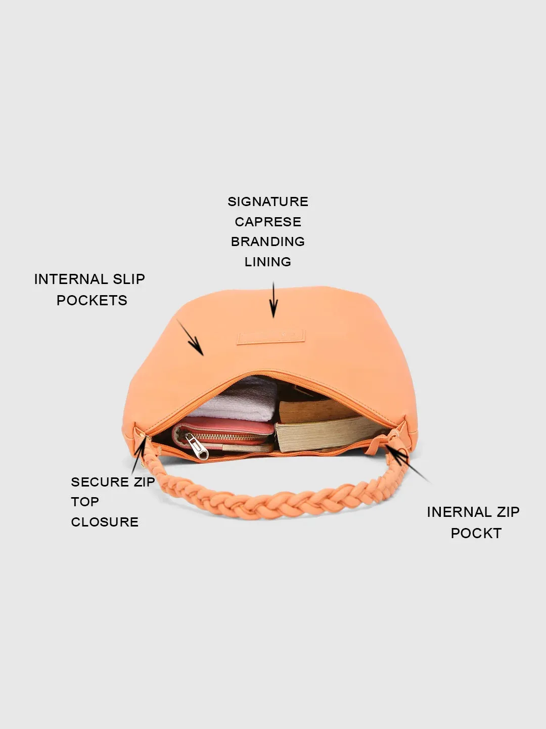 Caprese Margate Hobo Small Coral
