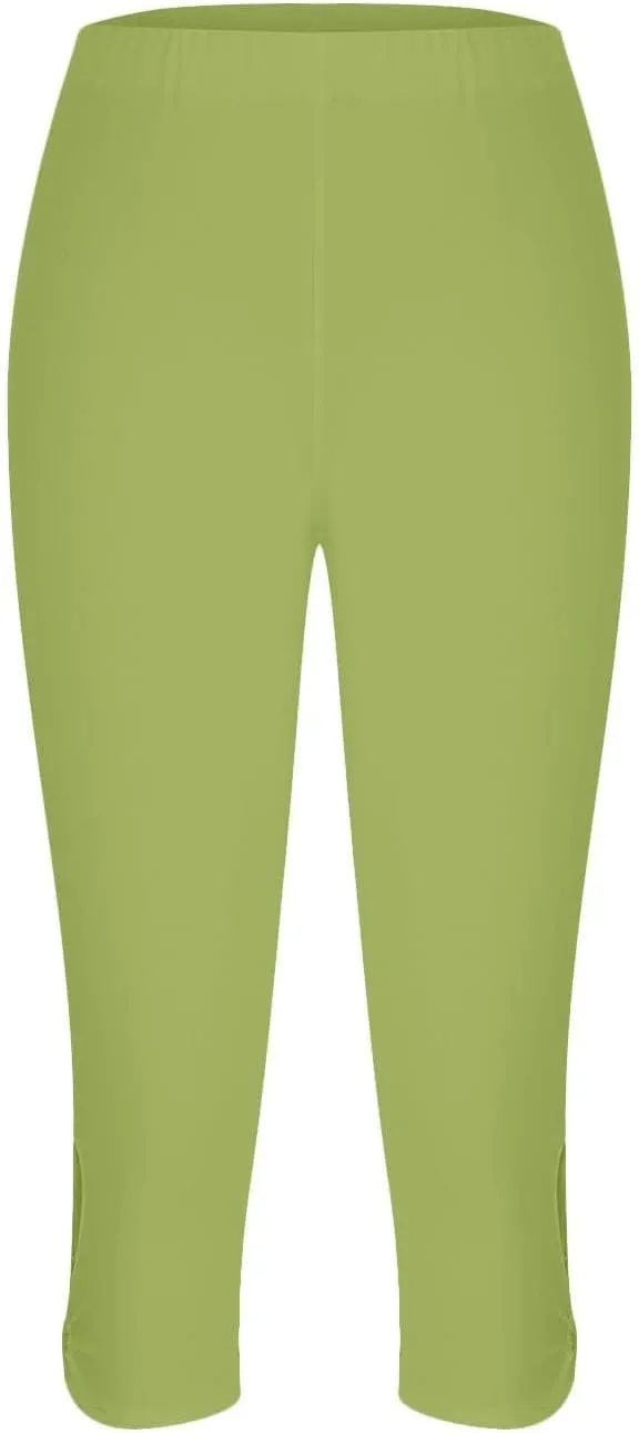 Capri Leggings for Women Dressy Cropped High Waist Yoga Pants Workout Pants Compression Leggings Stretchy Capris