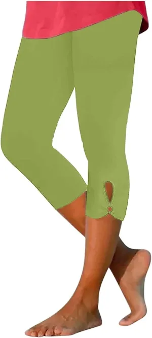 Capri Leggings for Women Dressy Cropped High Waist Yoga Pants Workout Pants Compression Leggings Stretchy Capris