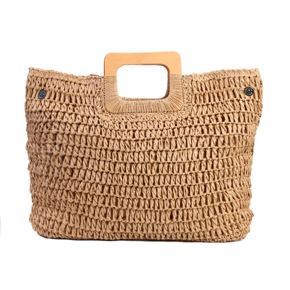 Casual summer Straw Tote Bag