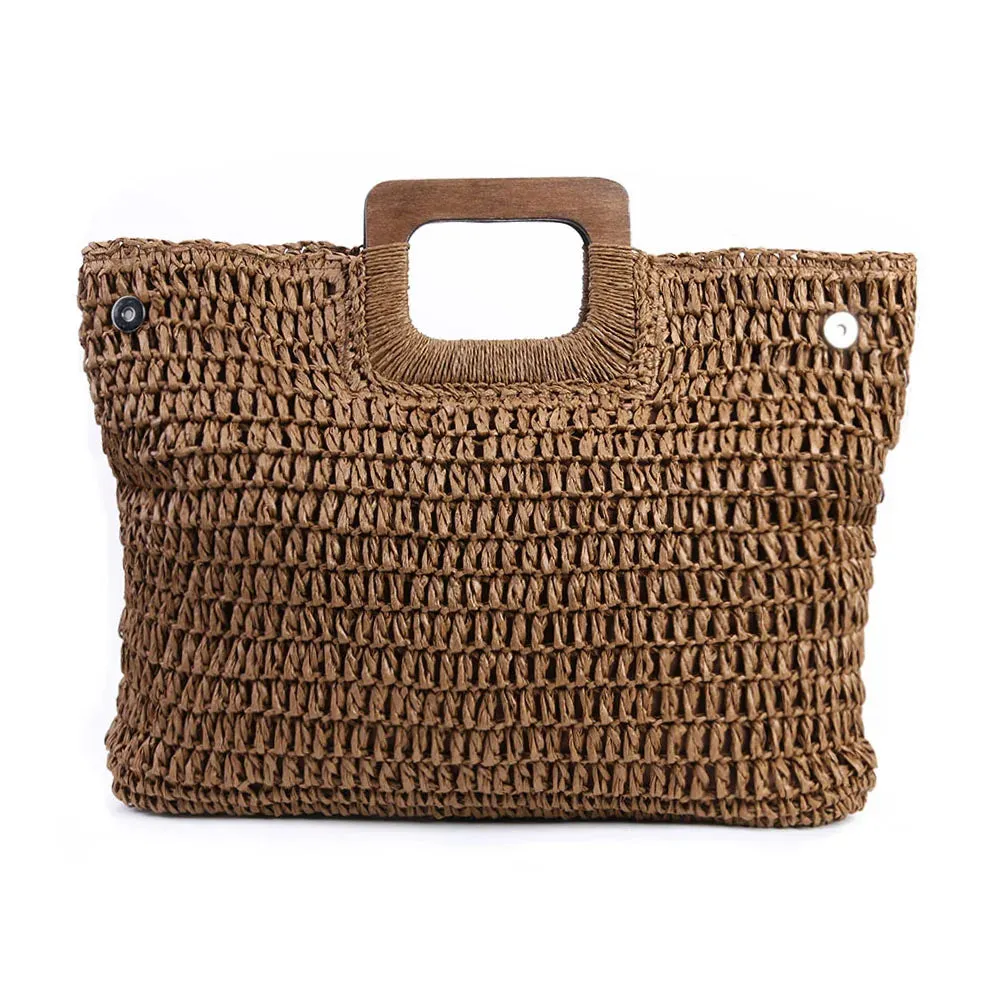 Casual summer Straw Tote Bag