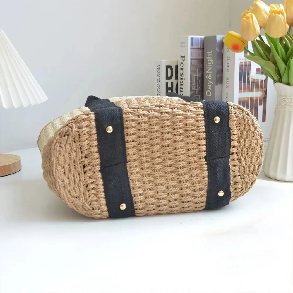 Casual summer Straw Tote Bag