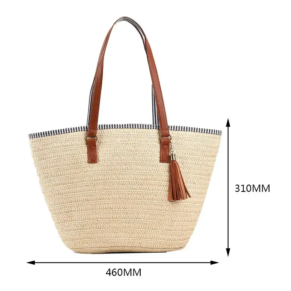 Casual summer Straw Tote Bag