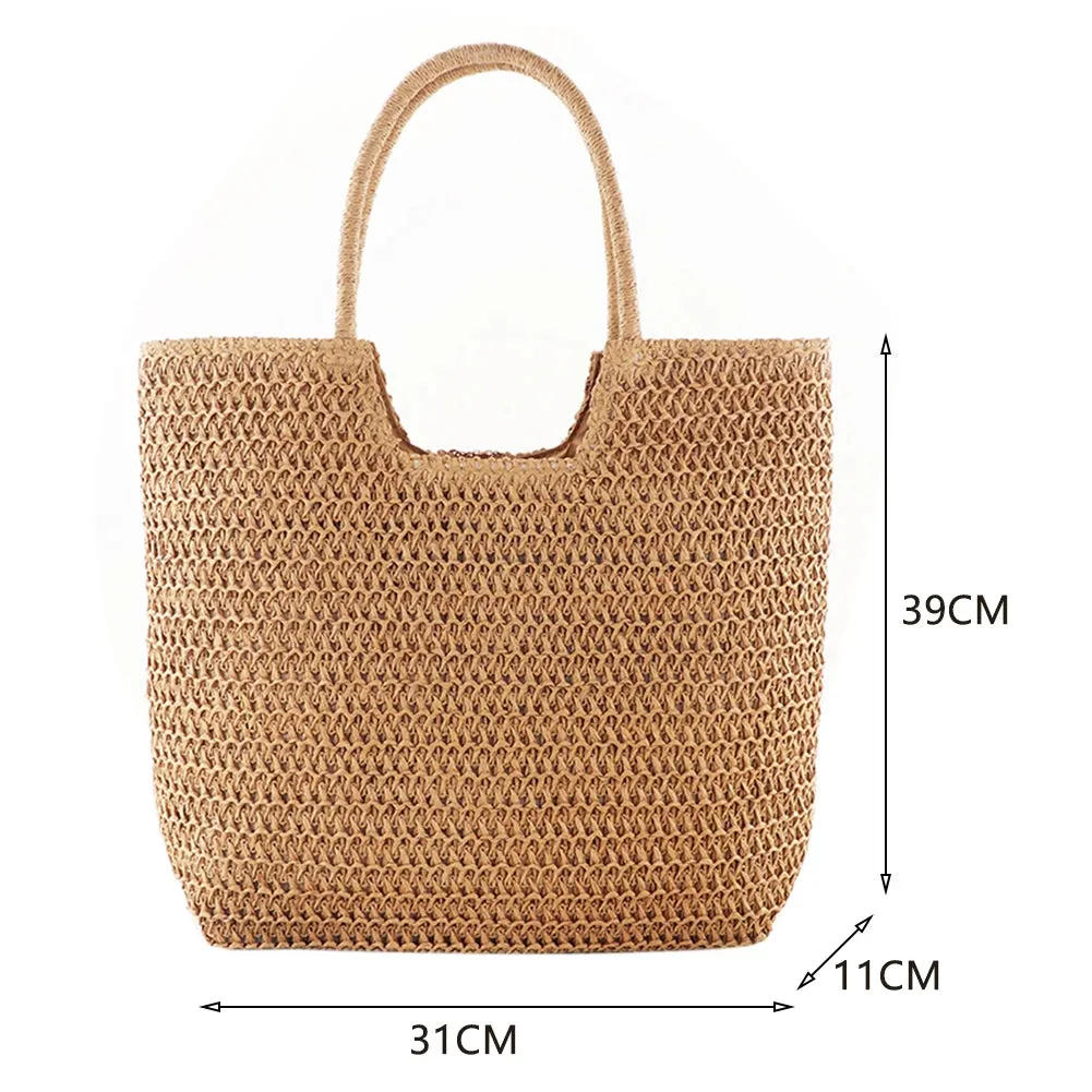 Casual summer Straw Tote Bag
