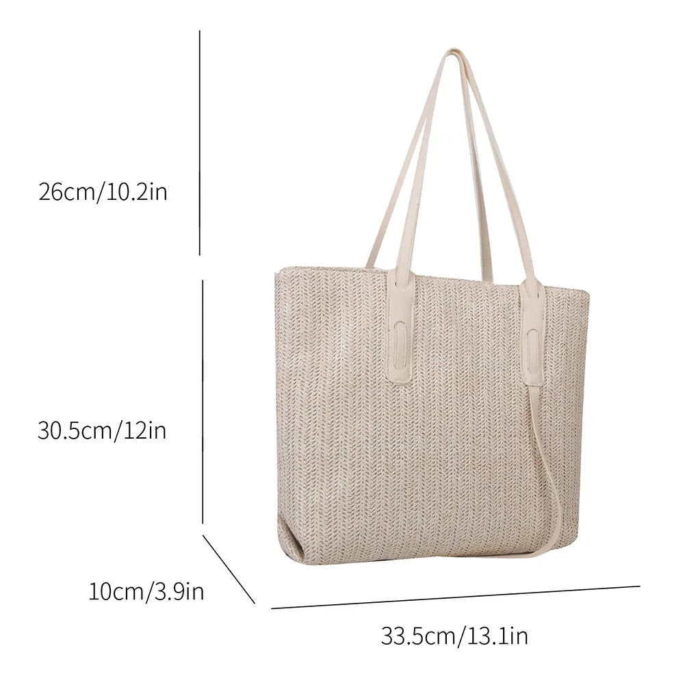 Casual summer Straw Tote Bag