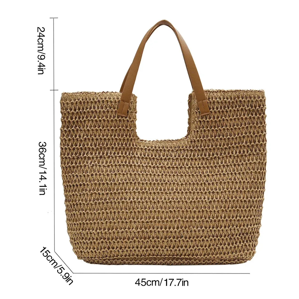 Casual summer Straw Tote Bag
