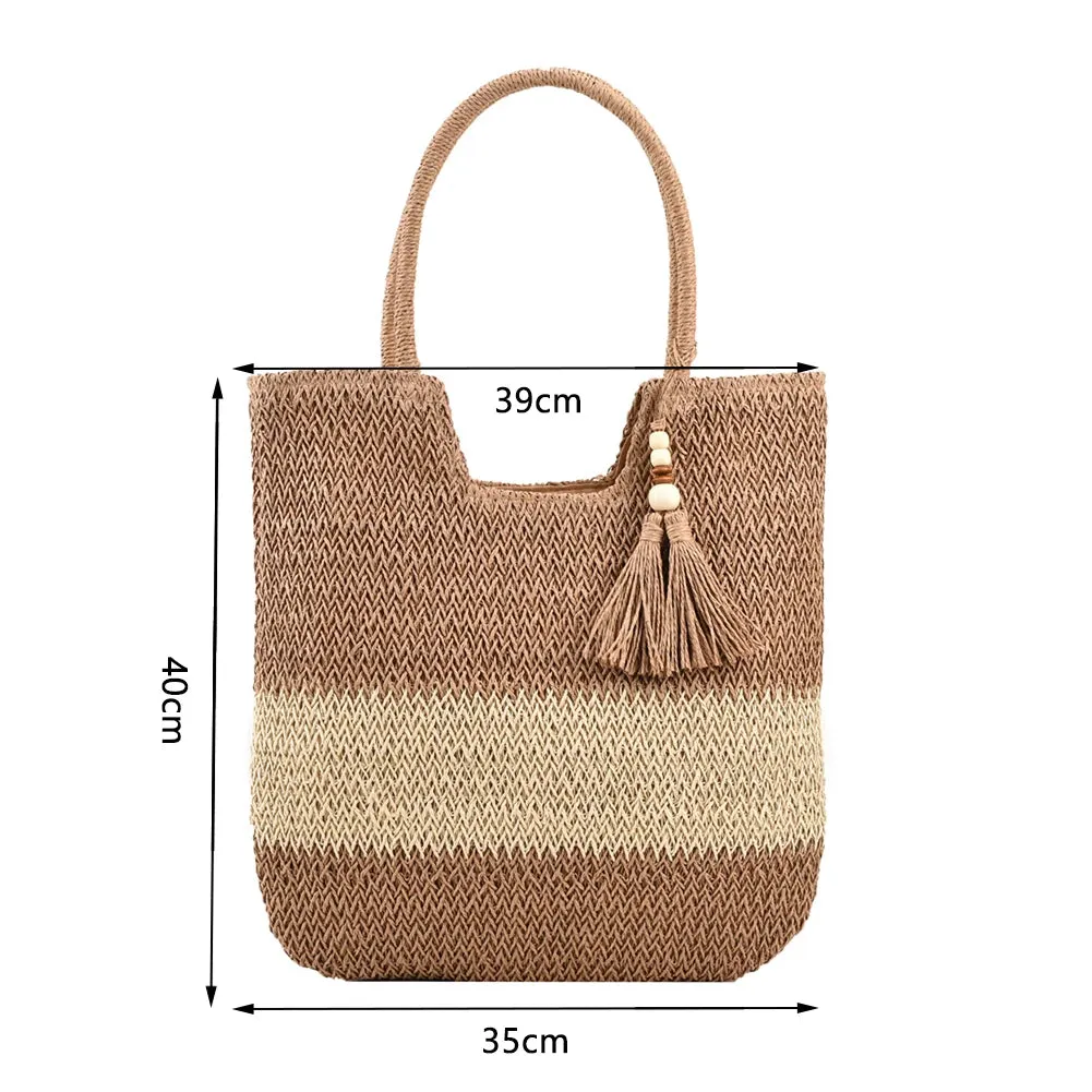 Casual summer Straw Tote Bag