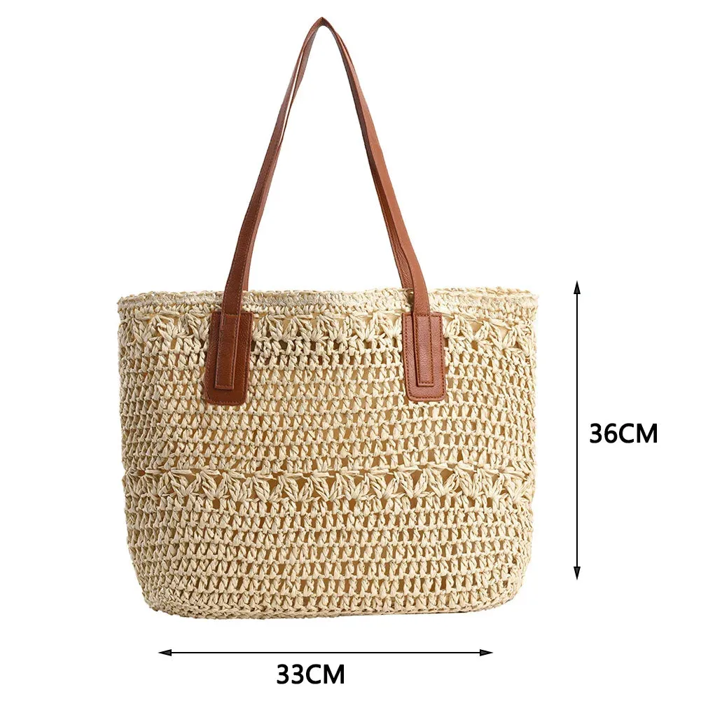 Casual summer Straw Tote Bag