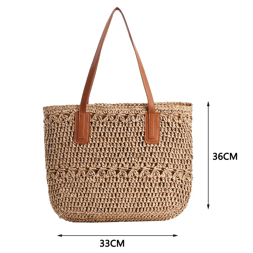 Casual summer Straw Tote Bag