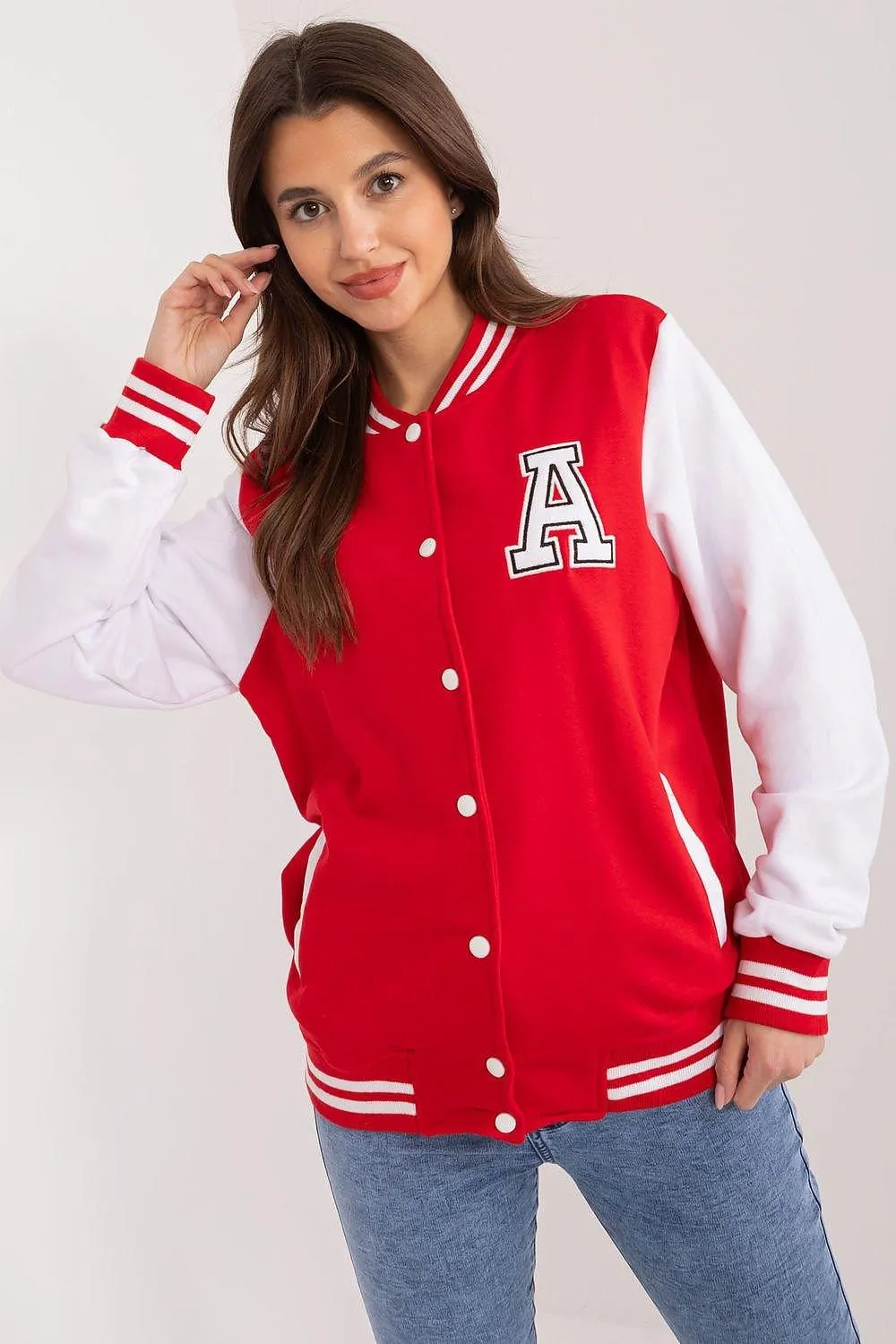 Chic Snap Button Sweatshirt for Active Women