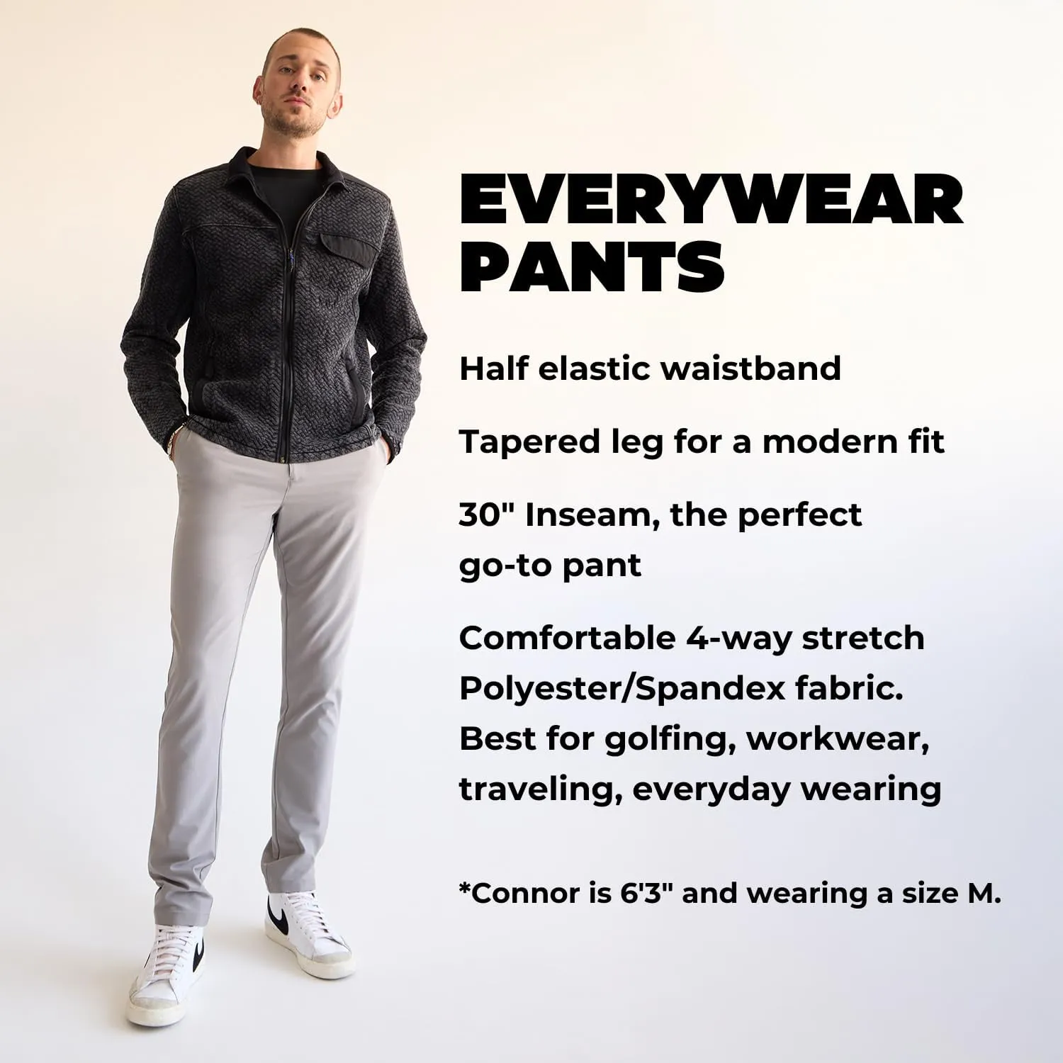 Chubbies Everywear Pants  Mens Chino Pants with 4-Way Stretch, Tapered Leg Fit, Wrinkle-Resistant Stretch Pants, 30 Inseam