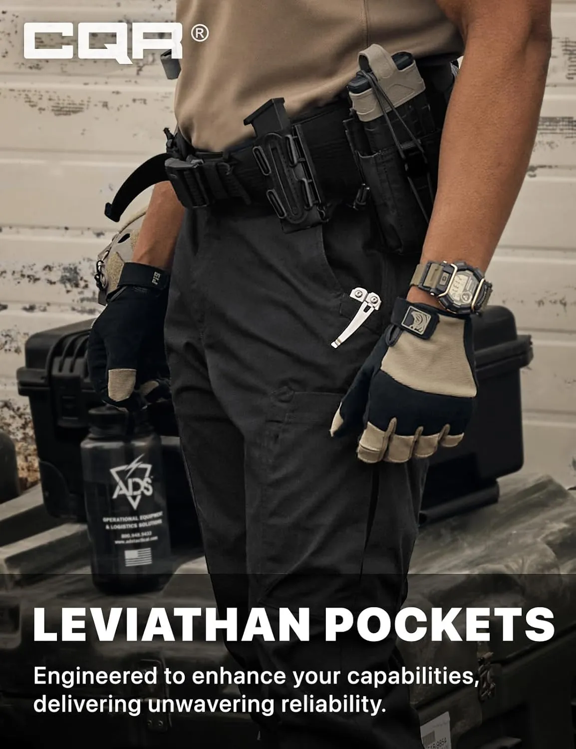 CQR Men's Military Cargo Pants, Water Resistant Ripstop Army Combat Tactical Pants, Outdoor Hunting Hiking EDC Work Pants
