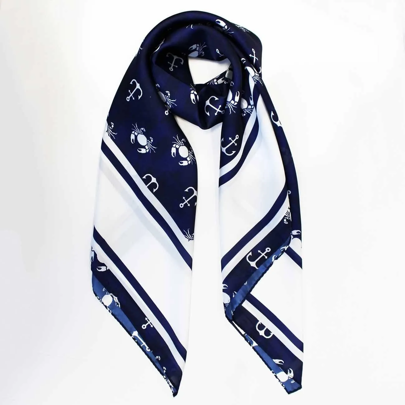 Crab & Anchor / Satin Scarf