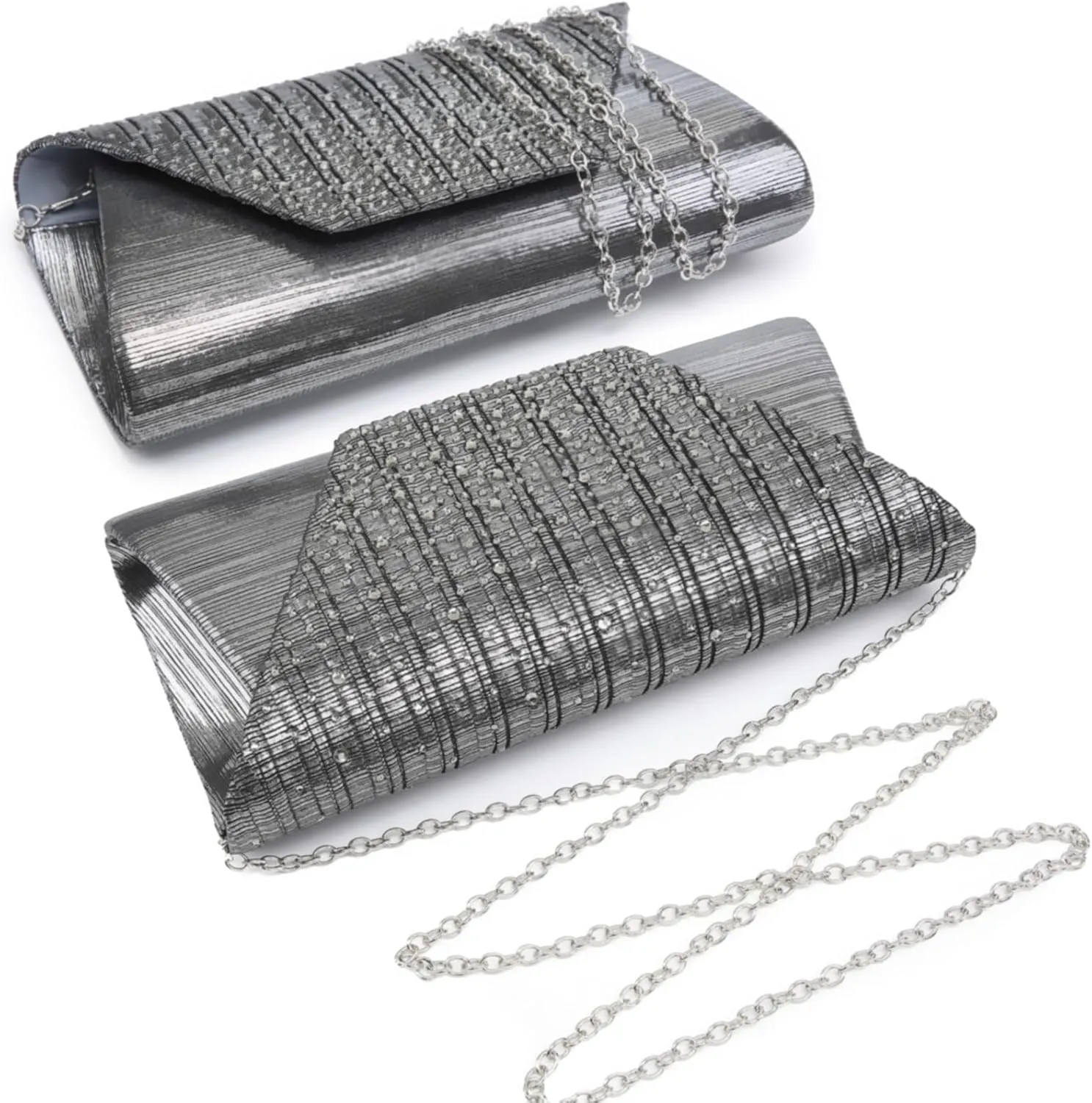 Dasein Women Evening Bags Wedding Purses Handbags Party Clutches Cocktail Prom Formal Clutch with Glitter Rhinestones