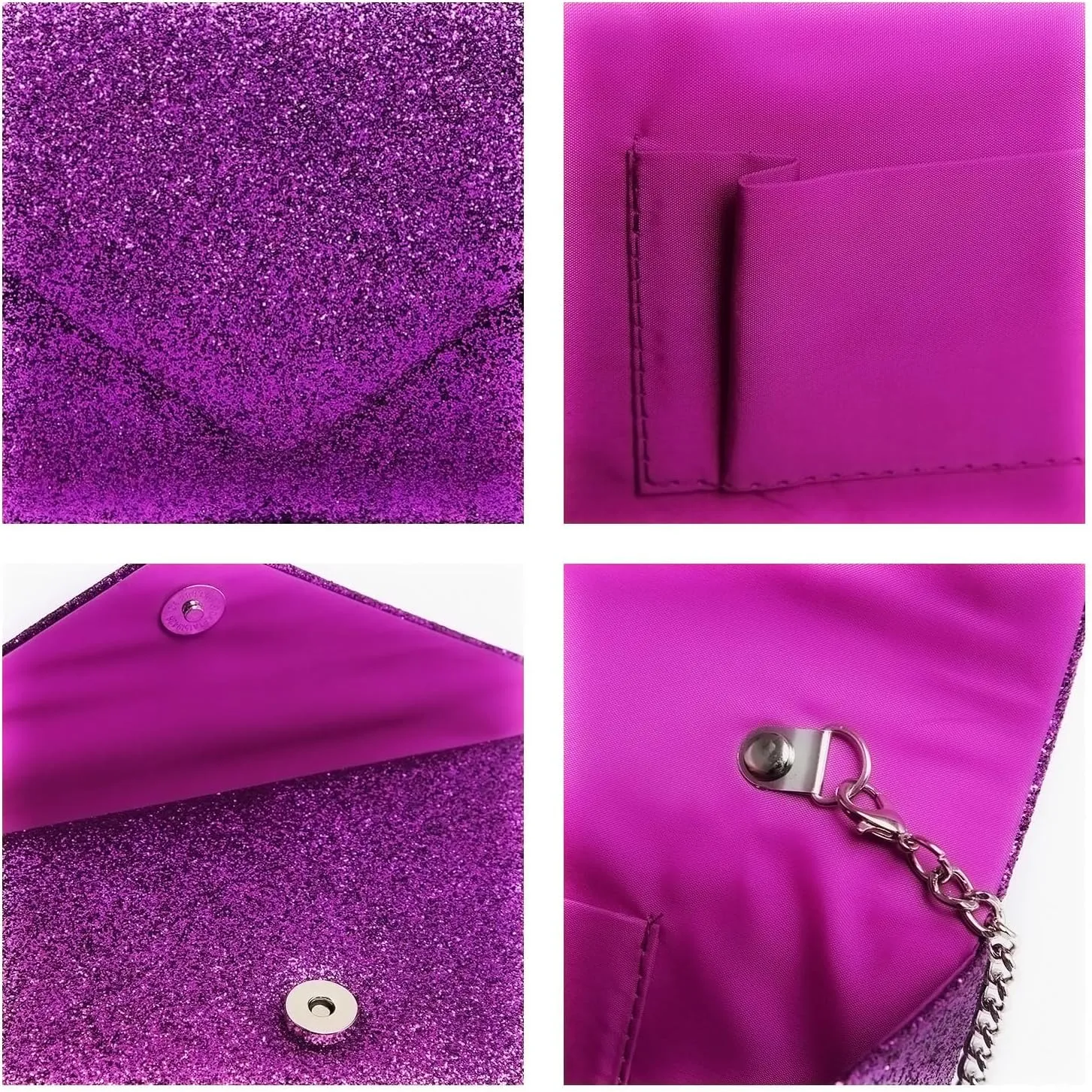 Dasein Women Glitter Evening Bags Formal Clutches Wedding Purses Party Dressy Clutch Purse Cocktail Prom Handbags