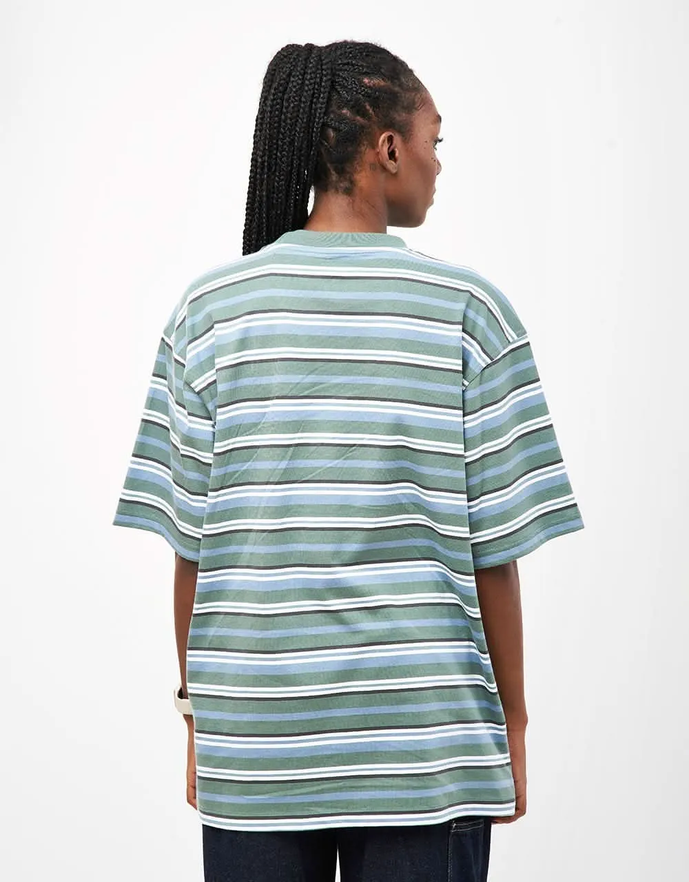 Dickies Glade Spring Striped T-Shirt - Horizontal Stripe Coronet