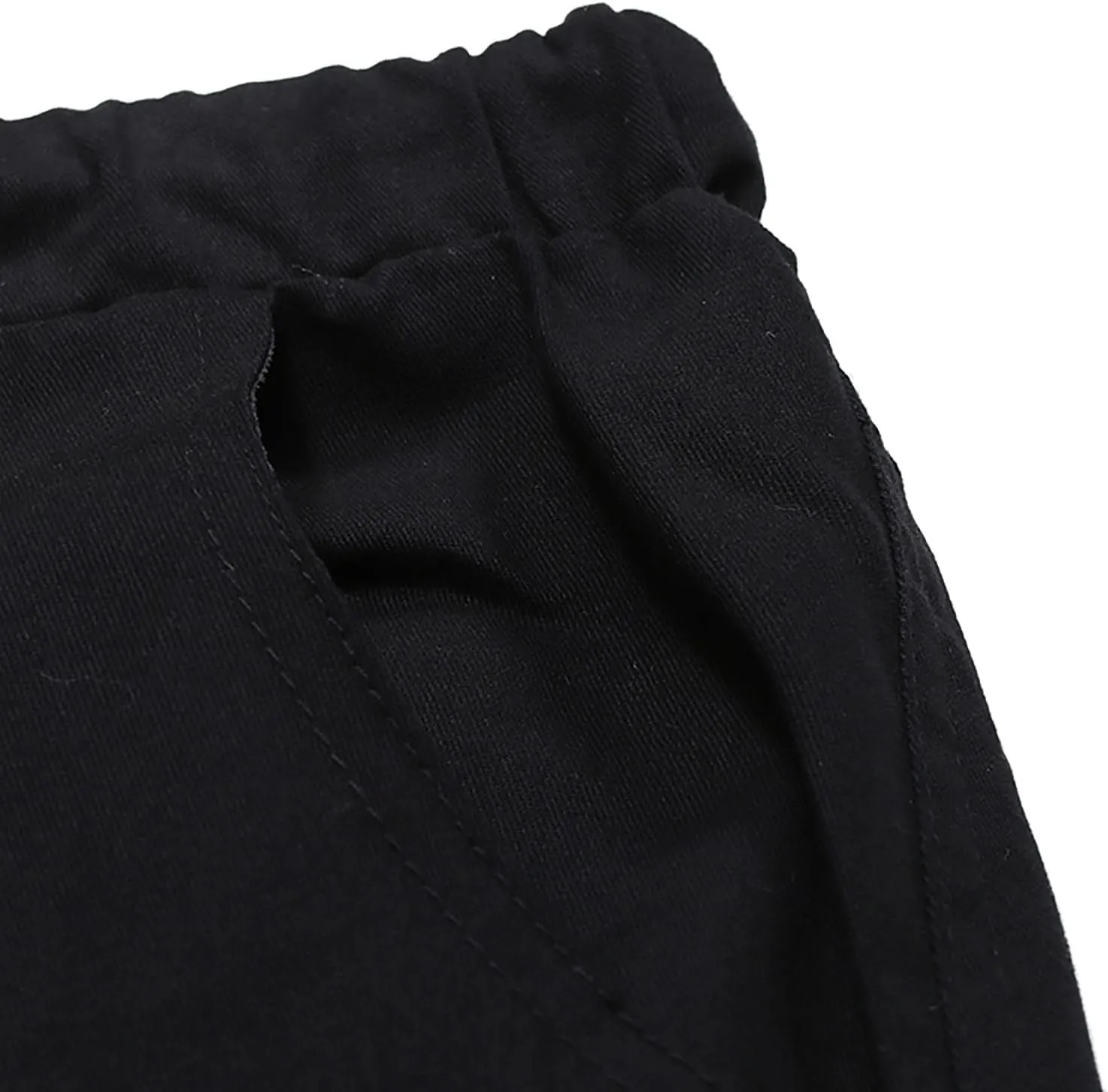 Drawstring Pant Fashion Men's Sport Pure Color Bandage Casual Loose Sweatpants
