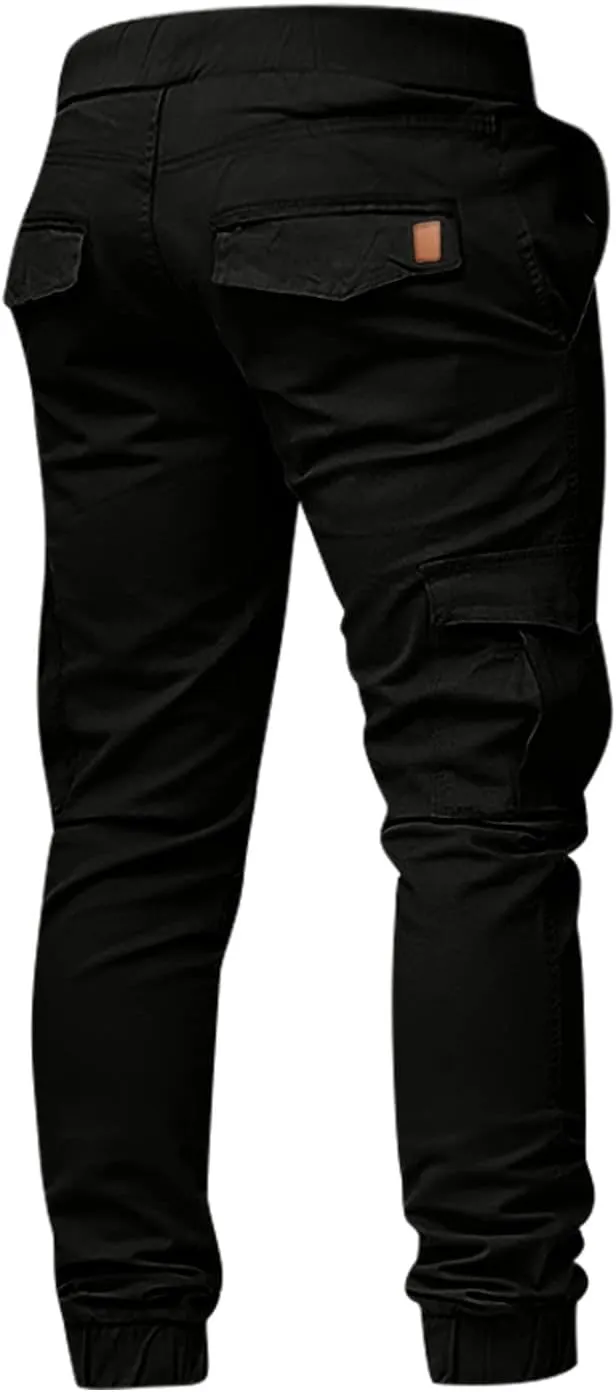 Drawstring Pant Fashion Men's Sport Pure Color Bandage Casual Loose Sweatpants