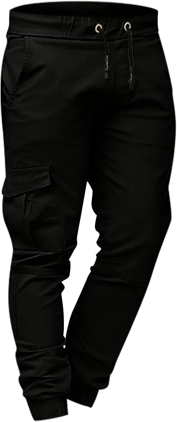 Drawstring Pant Fashion Men's Sport Pure Color Bandage Casual Loose Sweatpants