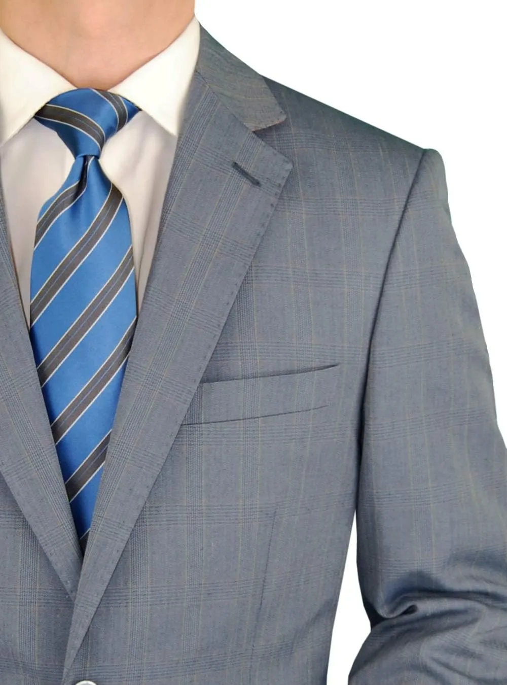 DTI BB Signature Italian Men's 3 Piece Wool Suit Set Jacket Pant Extra Trousers