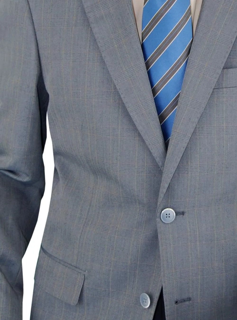 DTI BB Signature Italian Men's 3 Piece Wool Suit Set Jacket Pant Extra Trousers