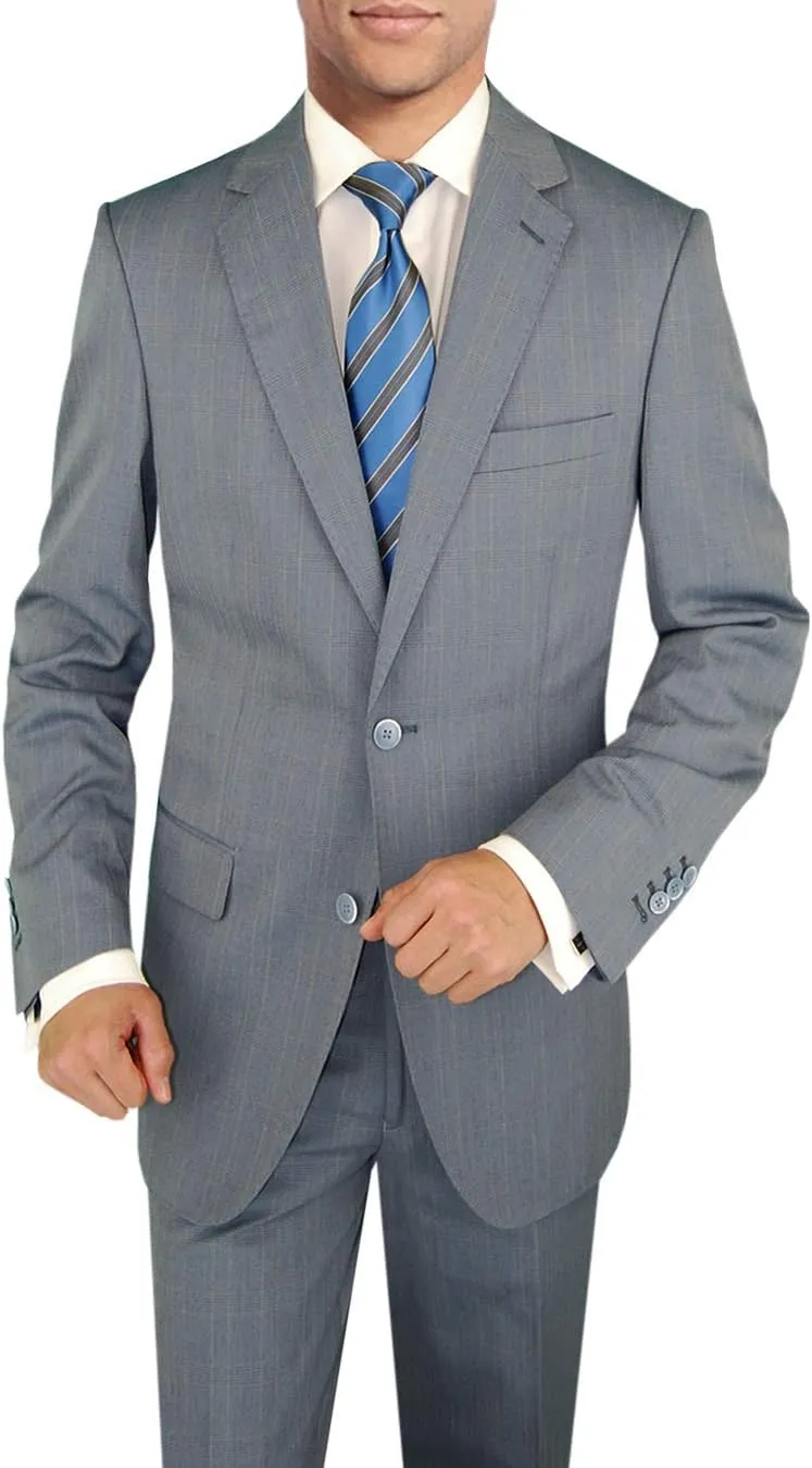 DTI BB Signature Italian Men's 3 Piece Wool Suit Set Jacket Pant Extra Trousers