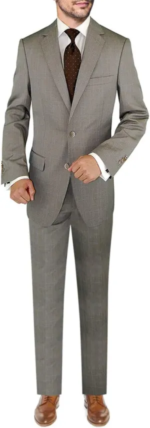 DTI BB Signature Italian Men's 3 Piece Wool Suit Set Jacket Pant Extra Trousers