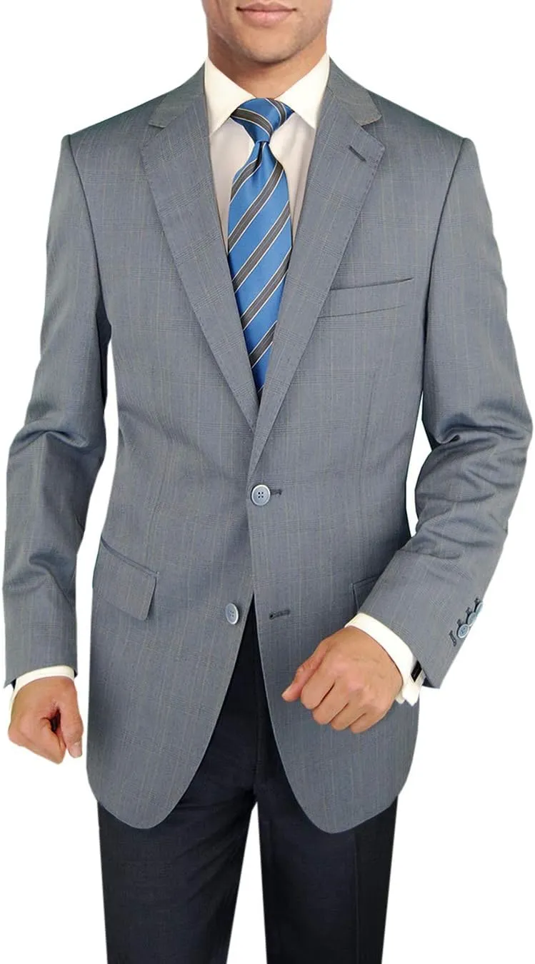 DTI BB Signature Italian Men's 3 Piece Wool Suit Set Jacket Pant Extra Trousers
