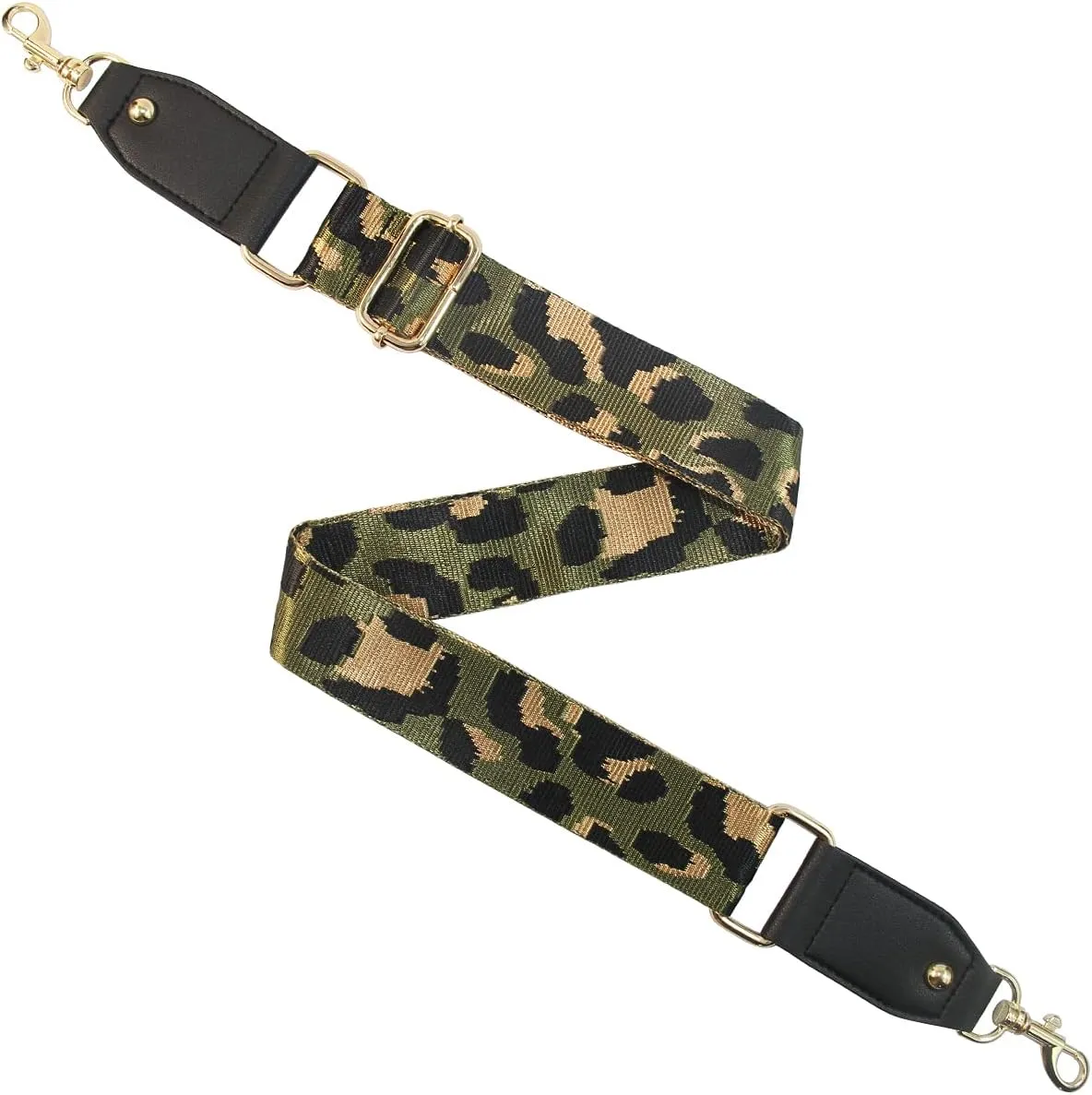 Duwi Wide Purse Strap Jacquard Guitar Style Strap Multicolor Canvas Adjustable Crossbody Bag Strap