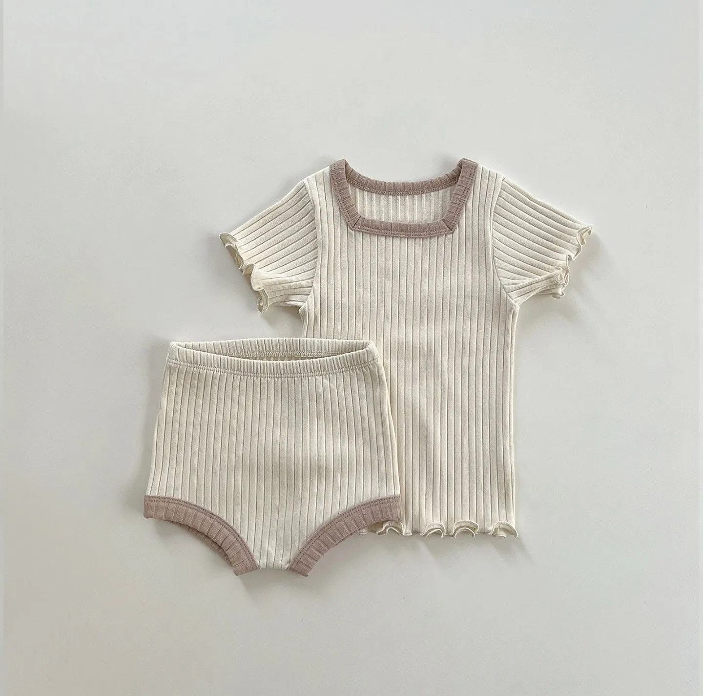 Earthy Summer Cotton Tee and Shorts