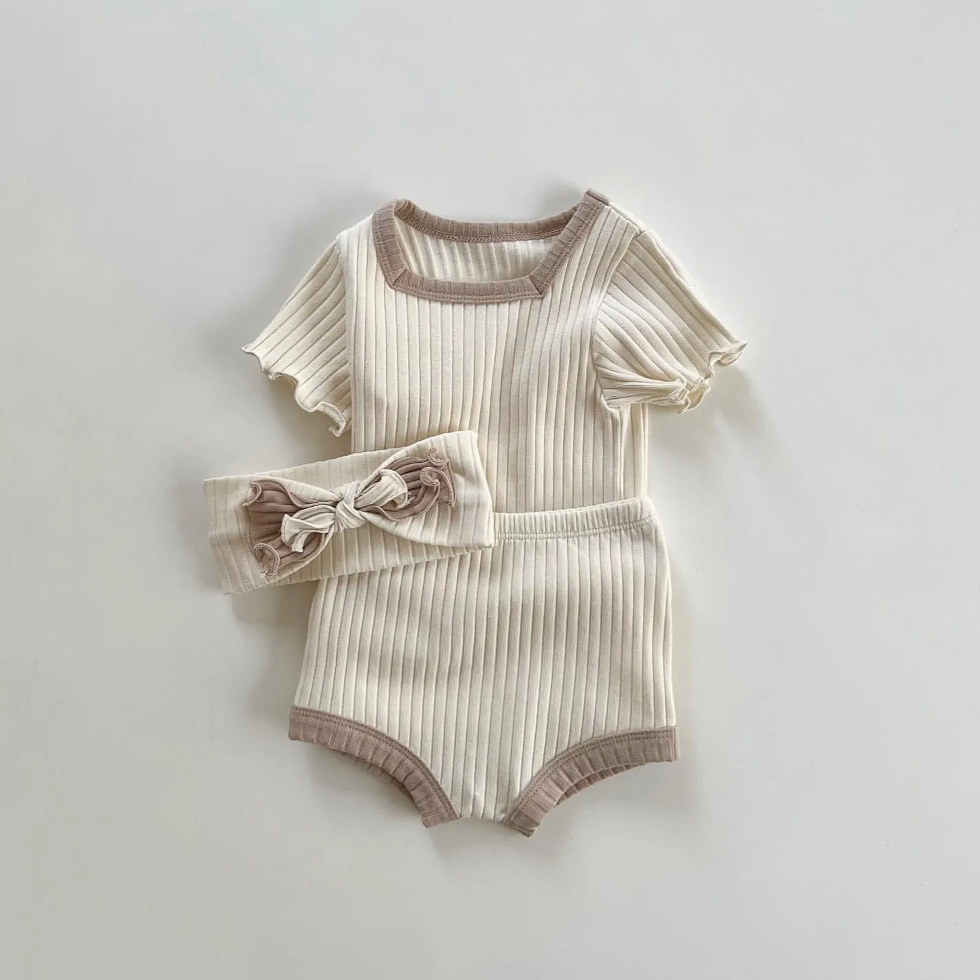 Earthy Summer Cotton Tee and Shorts