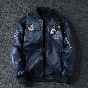Embroidery Oversized Pilot Jacket