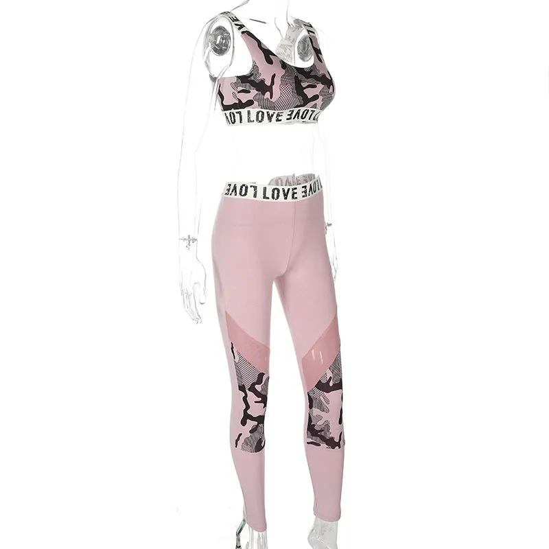 ENERGY GIRLS CAMO SPORTS LEGGING IN PINK