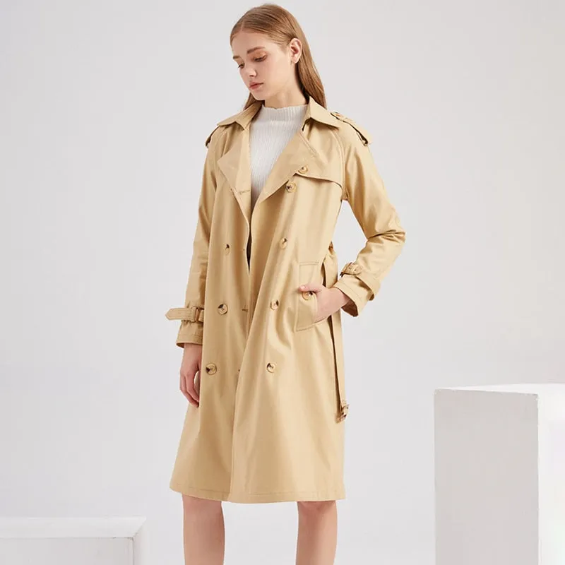FashionSierra - Womens Long Slim Trench Jackets