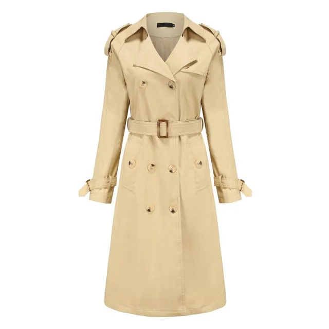 FashionSierra - Womens Long Slim Trench Jackets