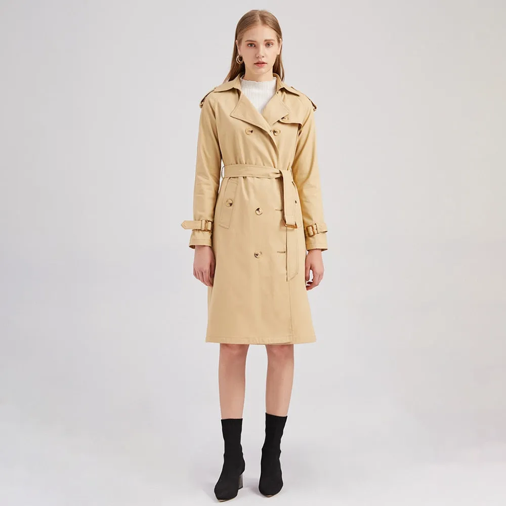 FashionSierra - Womens Long Slim Trench Jackets
