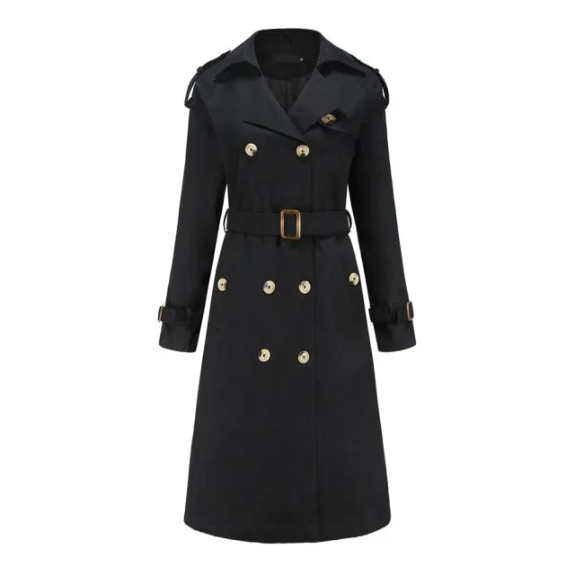 FashionSierra - Womens Long Slim Trench Jackets