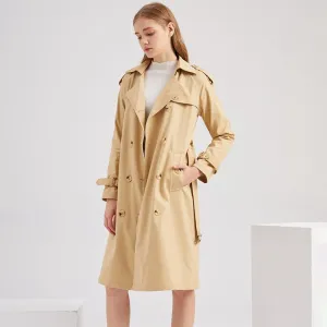 FashionSierra - Womens Long Slim Trench Jackets