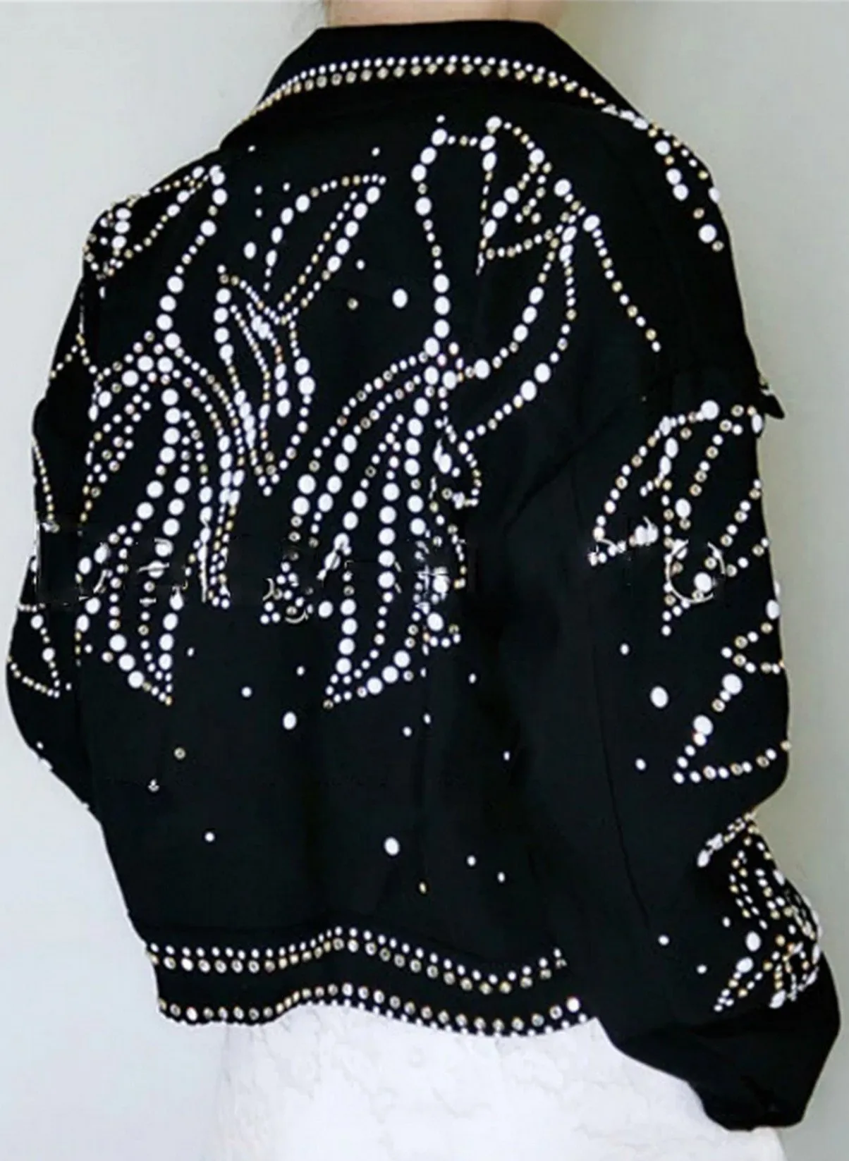Faux-Pearl Embellished Jacket