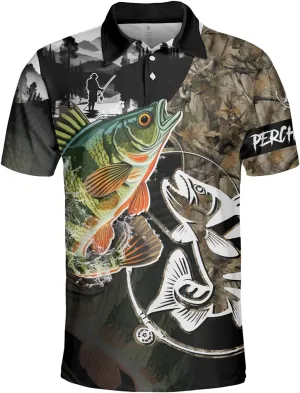 Fishing Men's Polo Shirts - Camouflage Short Sleeve Regular Fit Polo Shirts for Men Women Series 03