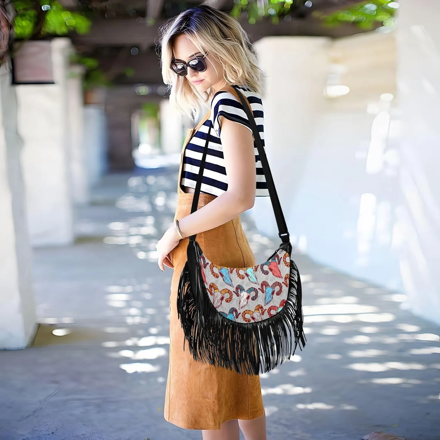 Fringe Crossbody Bag Handbag with Tassel Womens Western Purse Cowgirl Bag