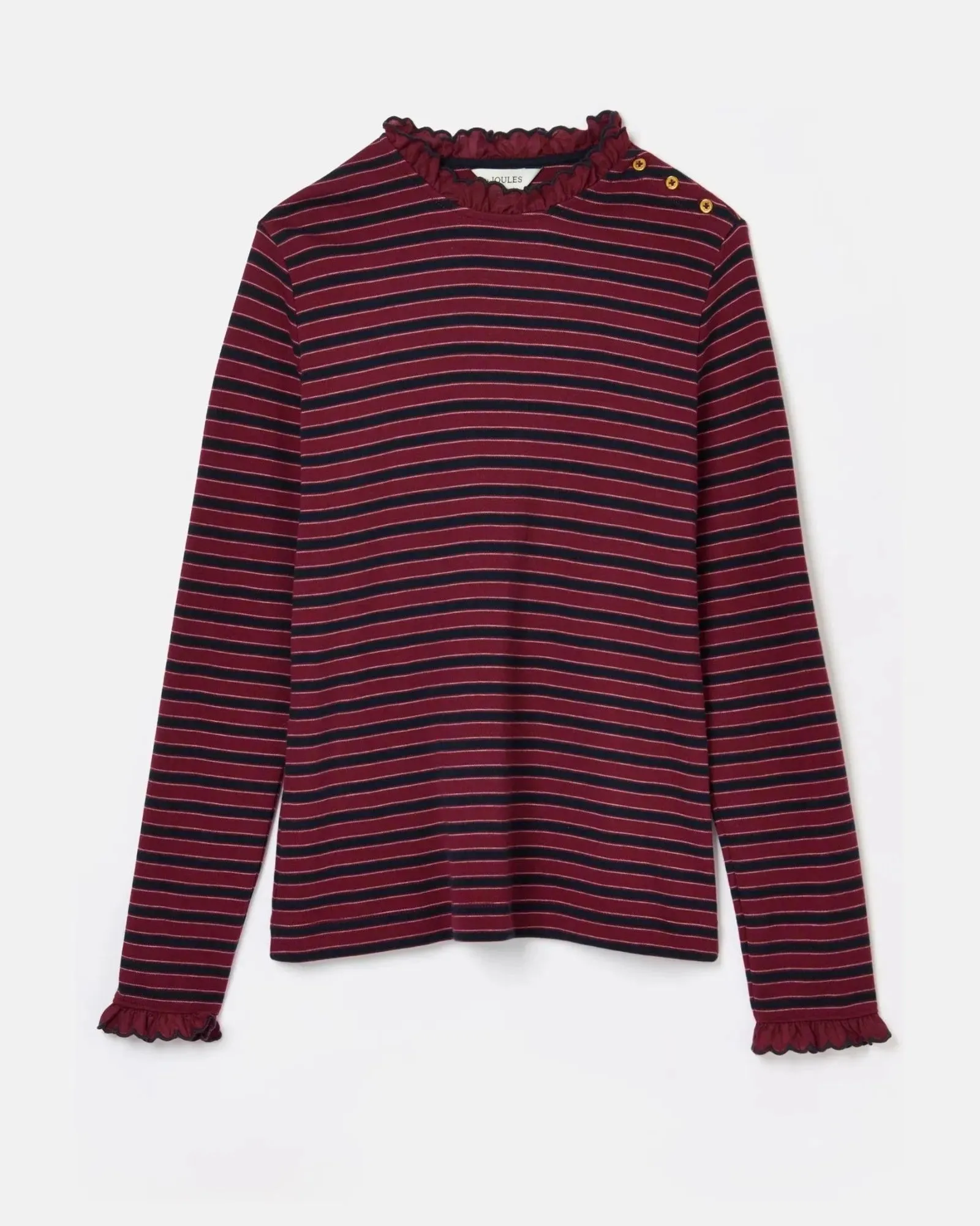 Grace Red Stripe Long Sleeve Jersey Top