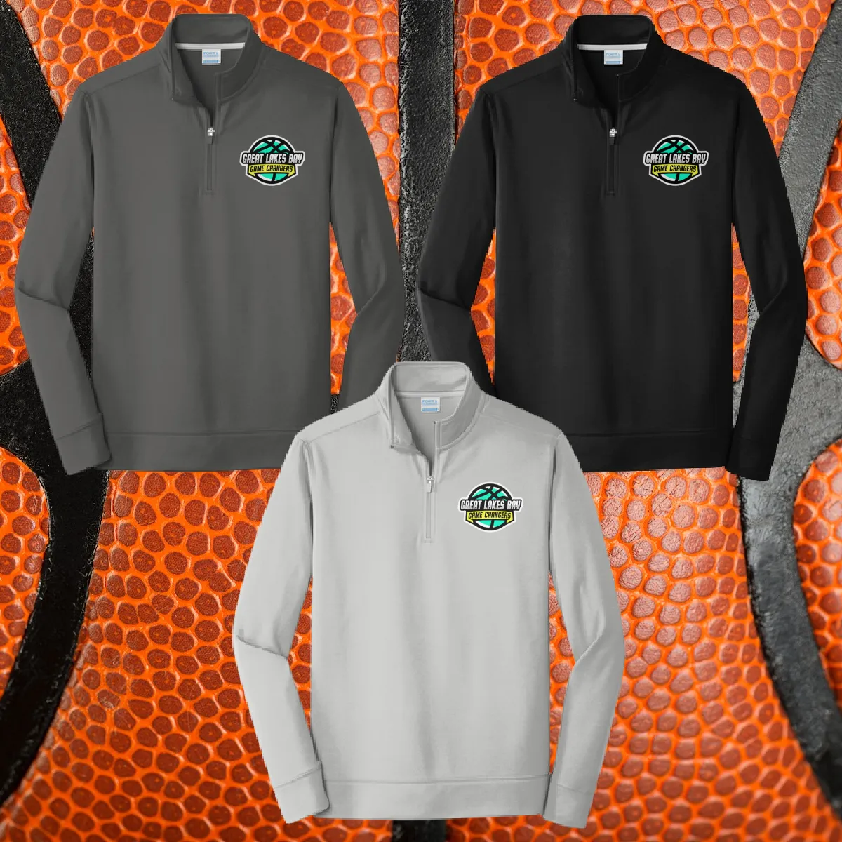 Great Lakes Bay Game Changers Basketball/Baseball - Mens Basic Performance Quarter Zip