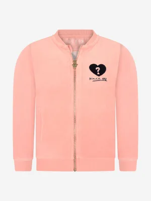 Guess Girls Velour Zip Up Top