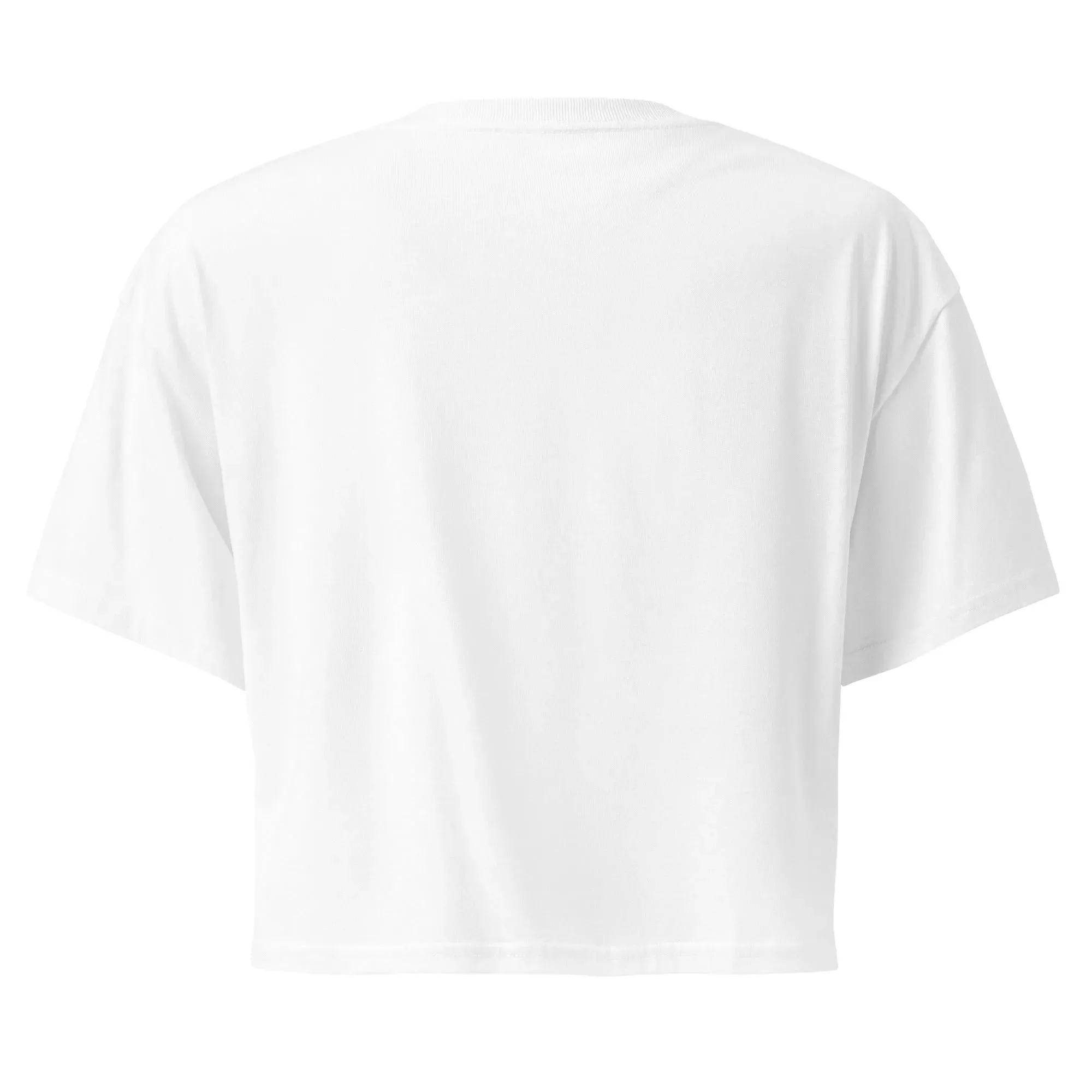 Hawaiian Tropical Leaves Embroidered Cropped T-Shirt