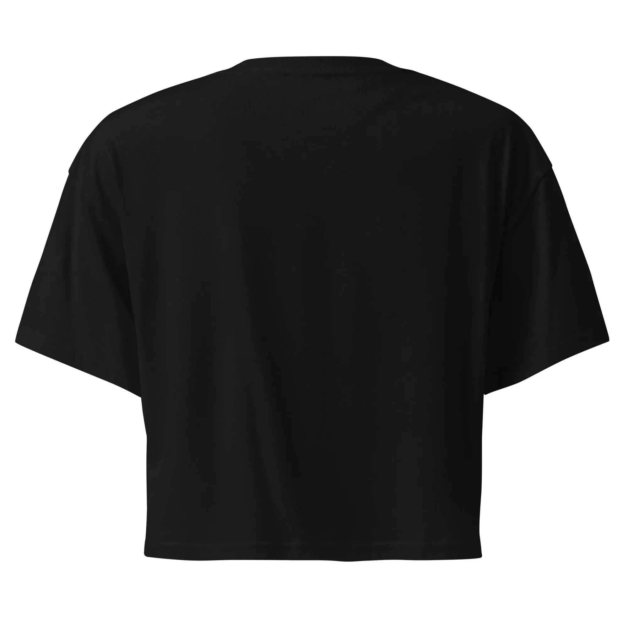 Hawaiian Tropical Leaves Embroidered Cropped T-Shirt